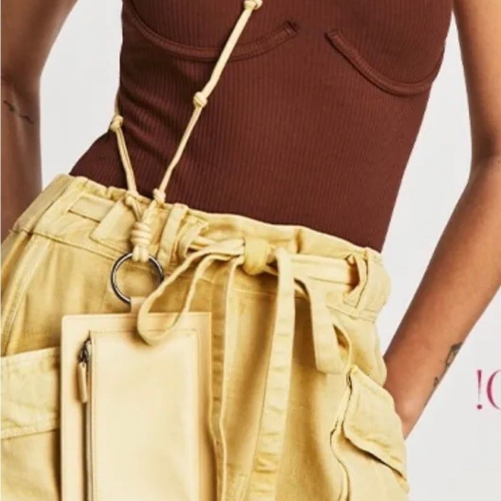 Free People Yellow crossbody wallet